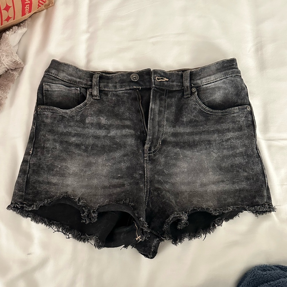 Kendall and Kylie black denim shorts